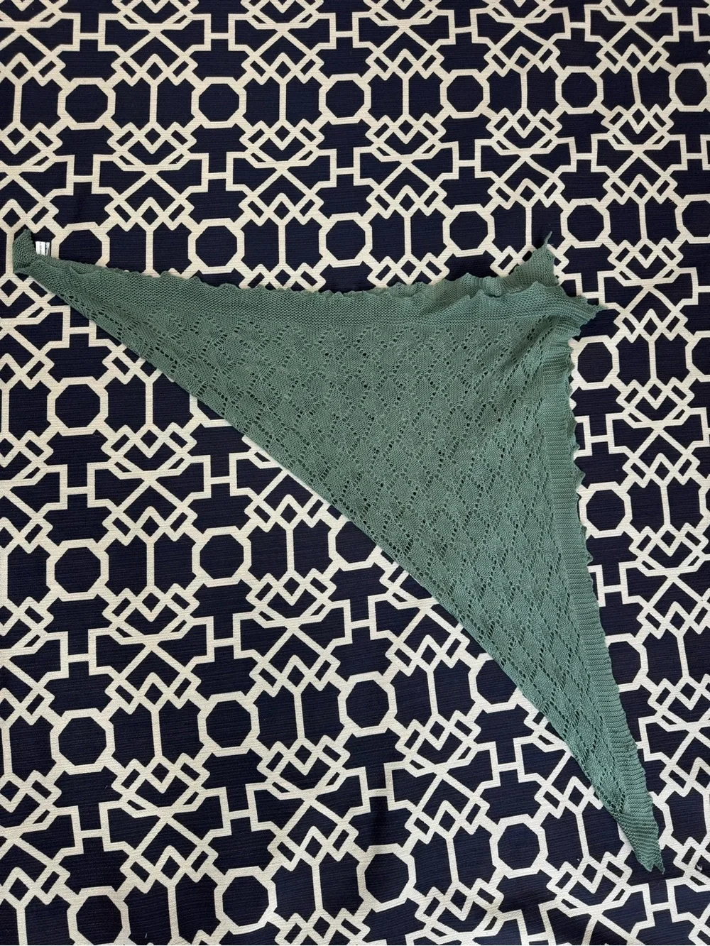 Vintage Laura Ashley Lace Knit Cotton Scarf Shawl Cottagecore